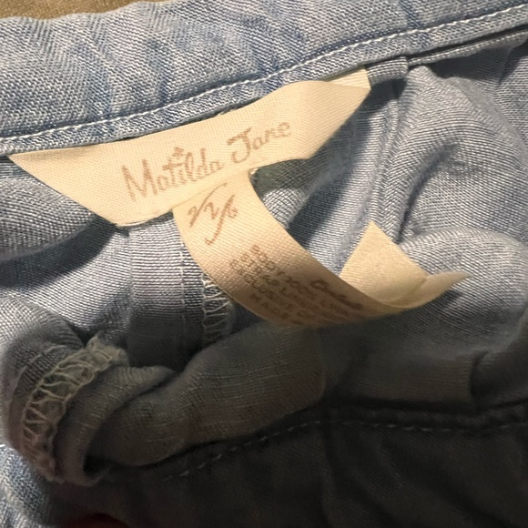 Matilda Jane Girls Blue Skies Chambray Shortall Size 2 - Picture 4 of 4